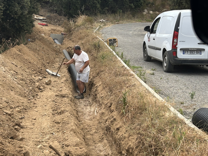 Pose des canalisations